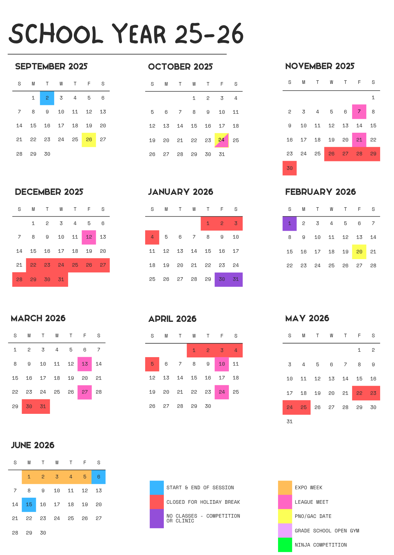 Billing Calendar